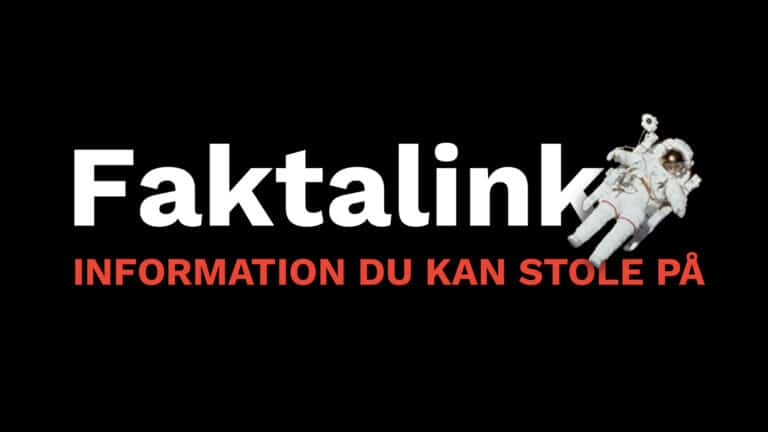 Tekst Faktalink, information du kan stole på, med billed eaf månemand
